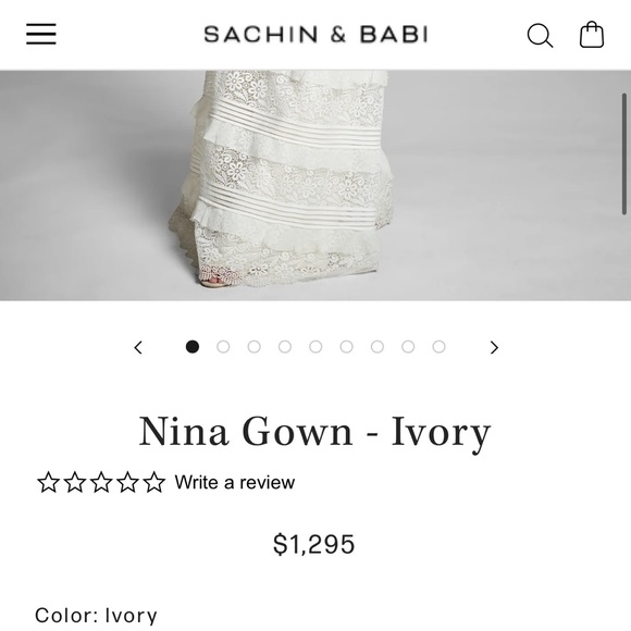 Sachin & Babi bridal dress size 00 white like new! - Picture 5 of 6